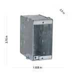 RACO® 689 Gangable Masonry Box, Steel, 22.5 cu-in Capacity, 1 Gangs, (1) Outlets, (11) Knockouts