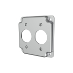 RACO® 807C Square Exposed Work Cover, 4.19 in L x 4.19 in W x 1/2 in D, Steel