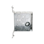 RACO® 8235 Square Box, Steel, 30.3 cu-in Capacity, (14) Knockouts, 4 in H x 4 in W x 2-1/8 in D