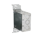 RACO® 8235 Square Box, Steel, 30.3 cu-in Capacity, (14) Knockouts, 4 in H x 4 in W x 2-1/8 in D