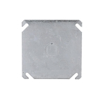 RACO® 8753 Flat Raised Square Box Cover, 4.063 in L x 4.063 in W, Steel