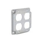 RACO® 907C Exposed Work Cover, 4-1/8 in L x 4-1/8 in W, Duplex Receptacle Cover, Steel