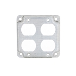 RACO® 907C Exposed Work Cover, 4-1/8 in L x 4-1/8 in W, Duplex Receptacle Cover, Steel