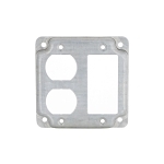 RACO® 915C Exposed Work Cover, 4-1/8 in L x 4-1/8 in W, Duplex Receptacle/GFCI Receptacle Cover, Steel