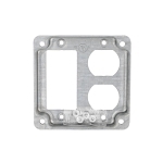 RACO® 915C Exposed Work Cover, 4-1/8 in L x 4-1/8 in W, Duplex Receptacle/GFCI Receptacle Cover, Steel