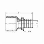 REHAU® EVERLOC® 260417-101 Copper Adapter, 1 in Nominal, EVERLOC x Male C (Street) End Style, Brass