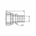 REHAU® EVERLOC® 260387-101 Adapter, 3/4 in Nominal, EVERLOC x FNPT End Style, Brass