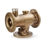 Resideo Braukmann MX131LF/U MX Series Large Flow Proportional Thermostatic Mixing/Diverting Valve, 2-1/2 in, Flanged, 30 psi, Brass/Stainless Steel Body