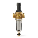Resideo DialSet® FK06-102-DUT-LF Pressure Regulating Valve With Filter Combination, 1 in, Double Union NPT, 25 to 90 psi, 28.14 gpm, Brass Body