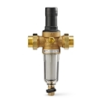 Resideo DialSet® FK06-102-DUT-LF Pressure Regulating Valve With Filter Combination, 1 in, Double Union NPT, 25 to 90 psi, 28.14 gpm, Brass Body