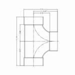 ROYAL P1004 P Series 2-Way, 4 in nominal, Hub end style, SDR 35, PVC