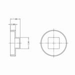 ROYAL P1154 P Series Raised Square Head, 4 in nominal, MNPT end style, SDR 35, PVC