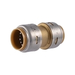Sharkbite® UR016 Max™ Coupling, 3/4 x 3/4 in Nominal, Push-to-Connect End Style, DZR Brass
