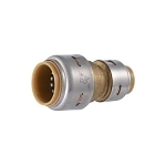 Sharkbite® UR058 Reducing Coupling, 3/4 x 1/2 in Nominal, Push-to-Connect End Style, Lead-Free DZR Brass