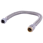 Sharkbite® URSS3088FX24 Corrugated Water Heater Connector, 3/4 in Nominal, FIP End Style, 24 in L, 200 psi Working, Lead-Free DZR Brass