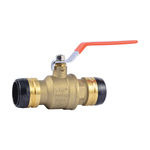 Sharkbite® UXLBV35 Ball Valve, 1-1/4 in Nominal, Push-to-Connect End Style, Brass Body, Full Port, Import
