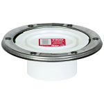 Sioux Chief TKO™ 886-PTMSPK Closet Flange With Stainless Steel Swivel Ring, PVC