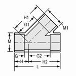 Spears® 475-007BC Standard Wye, Fitting/Connector: Wye, 3/4 in Nominal, Socket End Style, SCH 40/STD, PVC, Domestic