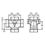 Spears® P439-338 P439, 3 x 3 x 3 x 3 x 2 x 2 in nominal, Hub end style, PVC, Domestic
