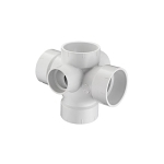 3" PVC Sanitary Cross with Two 2" Inlets P439-338