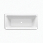 Sterling® 96134-0 Unwind™ Back-To-Wall Seamless Bathtub, 66-15/16 in L x 31-1/2 in W, Center Toe-Tap Drain, White