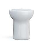 Toto® C775CEFG#01 Universal Height Toilet Bowl With CEFIONTECT® Technology, Drake®, Cotton White, Round Shape, 12 in Rough-In, 16-1/8 in H Rim, 2-1/8 in Trapway