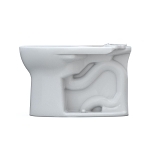 Toto® C775CEFG#01 Universal Height Toilet Bowl With CEFIONTECT® Technology, Drake®, Cotton White, Round Shape, 12 in Rough-In, 16-1/8 in H Rim, 2-1/8 in Trapway