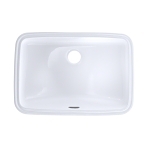 Toto® LT542G#01 Modern Lavatory Sink With Rear Overflow, Rectangle Shape, 20-7/8 in W x 14-3/8 in D, Vitreous China, Cotton White
