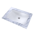 Toto® LT542G#01 Modern Lavatory Sink With Rear Overflow, Rectangle Shape, 20-7/8 in W x 14-3/8 in D, Vitreous China, Cotton White
