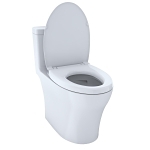 Toto® MS646124CEMFGN#01 AQUIA® IV, Aquia, Elongated Bowl, 16.125 in H Rim, 12 in Rough-In, 1.28,0.9 gpf Flush Rate, Cotton White