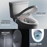 Toto® SW4726AT40#01 SW4726AT40 Contemporary Style Toilet Seats, WASHLET® S7, Elongated Bowl, Closed Front, Plastic, Cotton, Import