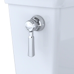 Toto® ST403E#01 Tank and Cover With Trim, 1.28, 3 in Left Hand Lever Flush, Cotton White