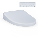 Toto® SW4726AT40#01 SW4726AT40 Contemporary Style Toilet Seats, WASHLET® S7, Elongated Bowl, Closed Front, Plastic, Cotton, Import