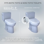 Toto® SW4726AT40#01 SW4726AT40 Contemporary Style Toilet Seats, WASHLET® S7, Elongated Bowl, Closed Front, Plastic, Cotton, Import