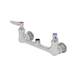 T & S B-0230-LN Sink Mixing Faucet, 28.63 gpm Flow Rate, 8 in Center, Swivel Spout, Polished Chrome, 2 Handles, Domestic