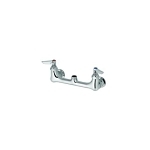 T & S B-0230-LN Sink Mixing Faucet, 28.63 gpm Flow Rate, 8 in Center, Swivel Spout, Polished Chrome, 2 Handles, Domestic