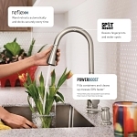 Moen® 7864SRS Sleek™ Pull-Down Kitchen Faucet, 1.5 gpm Flow Rate, Spot Resist® Stainless, 1 Handles, 1 Faucet Holes, Function: Traditional, Import