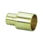PureFlow® Crimp 40655 Pipe Adapter, 1 in Nominal, Crimp x Female C End Style, Brass, Domestic