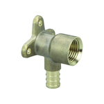 PureFlow® Crimp 46233 90 deg Elbow, 1/2 in, Crimp x FNPT, Brass, Domestic