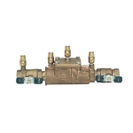 WATTS® 0063232 LF007 Double Check Valve Assembly, 1 in Nominal, Quarter-Turn Ball Valve, Cast Copper Silicon Alloy Body