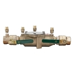 WATTS® 0063233 LF007 Double Check Valve Assembly, 1-1/4 in Nominal, Quarter-Turn Ball Valve, Cast Copper Silicon Alloy Body