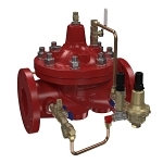 WATTS® 1GE00073 LFM115-74 Mustang Reducing Valve, 2-1/2 in Nominal, Class 150 Flange End Style, 30 to 300 psi Pressure, Ductile Iron Body, Domestic
