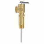 WATTS® 0066132 LL100XL Self Closing Temperature and Pressure Relief Valve, 3/4 in Nominal, MNPT x FNPT End Style, 150 psi Pressure, 210 deg F, 2-1/2 in L Probe, Bronze Body