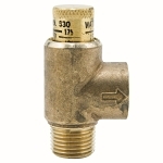 WATTS® 0556035 LF530 Calibrated Pressure Relief Valve, 1/2 in Nominal, MNPT x FNPT End Style, 50 to 175 psi Pressure, Brass Body
