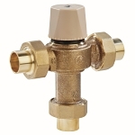 WATTS® 0559118 LFMMV Thermostatic Mixing Valve, 3/4 in Nominal, Solder End Style, 150 psi Pressure, 0.5 to 20 gpm Flow, Copper Silicon Alloy Body