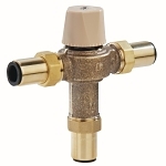 WATTS® 0559165 LFMMV Thermostatic Mixing Valve, 3/4 in Nominal, Quick-Connect End Style, 150 psi Pressure, 20 gpm Flow, Copper Silicon Alloy Body