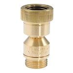 WATTS® 0792099 LFN9 Inline Backflow Preventer, 3/4 in Nominal, Female Hose Threaded x Male Hose Threaded End Style, Brass Body, Double Check, 4 gpm Flow Rate, Import