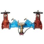 WATTS® 88009301 LF909-FS Large Inline Pattern Backflow Preventer With Integrated Flood Sensor, 3 in Nominal, Flanged End Style, Non-Rising Stem Resilient Seated Gate Valve, Cast Iron Body, Reduced Pressure Zone