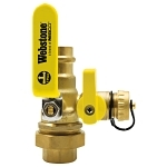 Webstone Ball Drain® H-80436W 8043W Pro-Pal® Union Ball Valve With Handle and Pro-Pal® Union Ball Drain, 1-1/2 in Nominal, Press x FNPT Union End Style, Brass Body, Full Port, EPDM Softgoods, Import