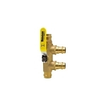 Webstone Purge Tee® H-88644 Ball Valve, 1 in Nominal, Press End Style, Brass Body, Full Port, Import